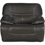 Ghost Gray Leather-Match Power Glider Recliner – Max