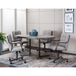 Graphite Gray 5-Piece Oval Dining Set – Timber