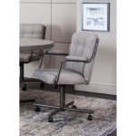 Graphite Gray Caster Dining Chair – Timber