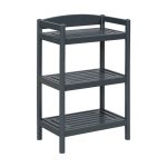 Graphite Low Bookcase / Media Tower with Adjustable Shelf