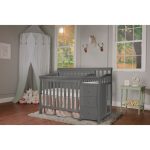 Gray 4-in-1 Mini Convertible Crib and Changer – Jayden