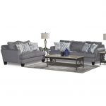 Gray-Blue Upholstered Casual Contemporary Sofa & Loveseat Set – Bryn