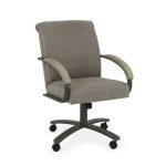Gray Caster Dining Chair – Metalcraft