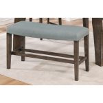 Gray Curved Dining Bench – Hollis
