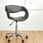 Gray Faux Leather Adjustable Office Chair – Annexe