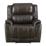 Gray Leather-Match Power Recliner – Hearst