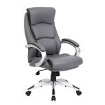 Gray LeatherPlus Executive Office Chair