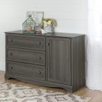 Gray Maple 3-Drawer Door Dresser – Savannah