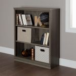 Gray Maple 3 Shelf Bookcase – Morgan