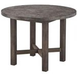 Gray Round Dining Table – Concrete Chic