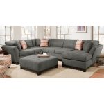 Gray Upholstered 3-Piece Casual Contemporary Sectional – Loxley