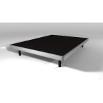 Gray Upholstered Queen Size Platform Foundation – Reflexx