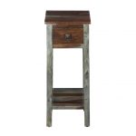 Gray and Brown One Drawer Accent Table – Jadu