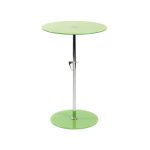 Green Glass/Stainless Steel Adjustable Side Table – Radinka