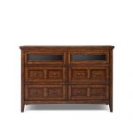 Harrison Cherry Casual Traditional TV Chest of Drawers