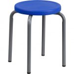 Heavy Duty Blue Plastic Seat Stacking Stool