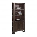 Hickory Brown Bookcase with Doors – Harper Point