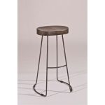 Hobbs Tractor Distressed Black Counter Stool