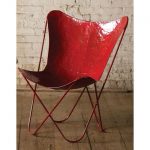 Iron Antique Red Butterfly Chair