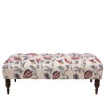 Jacobean Bright Multi Tufted Top Bench