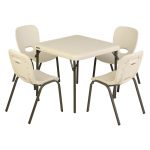 Lifetime Almond Kids Table & Chairs (Set of 4)