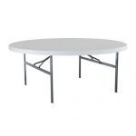 Lifetime Products White 12-Pack 6 ft. Round Heavy-Duty Banquet Tables