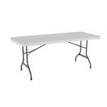 Lifetime Products White 4-Pack 6 ft. Folding Banquet Tables