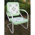 Lime Green Metal Retro Chair