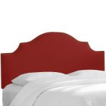 Linen Antique Red Arch Upholstered Twin Headboard