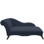 Linen Navy Chaise Lounge