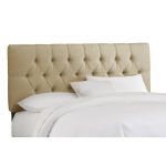 Linen Sandstone Tufted California King Bed Headboard