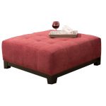 Loxley Red Upholstered Casual Contemporary Cocktail Ottoman