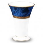 Noritake Majestic Blue Fluted Vase, 6 1/4″
