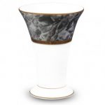 Noritake Majestic Black Fluted Vase, 9″