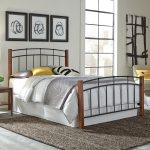 Maple & Black Casual Contemporary Full Metal Bed – Benson