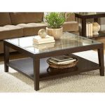 Merlot Square Glass Top Coffee Table