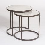 Metal and Marble Round Nesting Tables – Set of 2