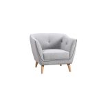 Mid-Century Modern Light Gray Chair – Avery