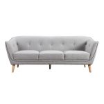Mid-Century Modern Light Gray Sofa – Avery