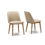Mid Century Wood Dining Chairs (Set of 2)