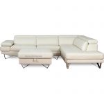 Milky White Modern 2-Piece Sectional – Liberty