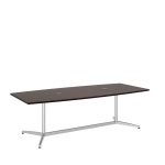 Mocha Cherry 96L x 42W Boat Shape Metal Base Table – Conference Tables