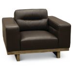 Modern Brown Leather Chair – Java