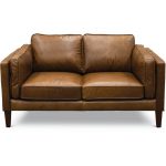 Modern Classic Cocoa Brown Leather Loveseat – Brompton