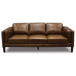 Modern Classic Cocoa Brown Leather Sofa – Brompton
