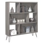 Modern Contemporary Driftwood Brown Bookcase – Studio