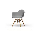Modern Gray Shell Chairs (Set of 2)