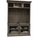 Modern Gray TV Stand With Hutch – Dovetail