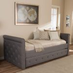 Modern Gray Tufted Twin Daybed