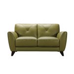 Modern Green Leather Loveseat – Colours
